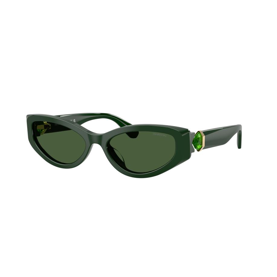 Swarovski Vrouwelijk Sunglass SK6045U - Framekleur: Donkergroen, Lenskleur: Donkergroen Groen