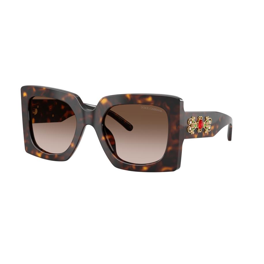 Dolce&Gabbana Vrouwelijk Sunglass DG4525B - Framekleur: Havana, Lenskleur: Gradiënt bruin Bruin