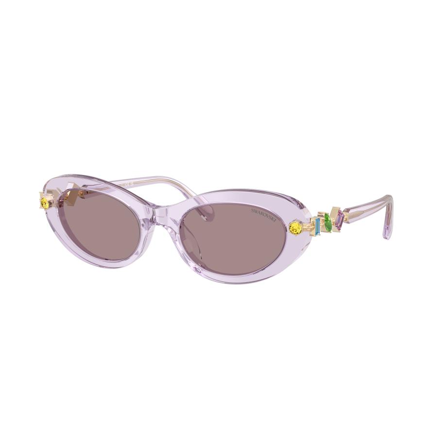 Swarovski Vrouwelijk Sunglass SK6042 - Framekleur: Transparant lila, Lenskleur: Violet Paars