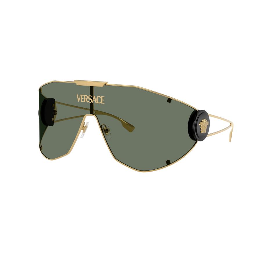 Versace Mannelijk Sunglass VE2268 - Framekleur: Goud, Lenskleur: Donkergroen Groen