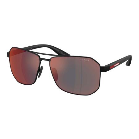 Prada Linea Rossa PS A53S DG008F Zwart Heren Zonnebril