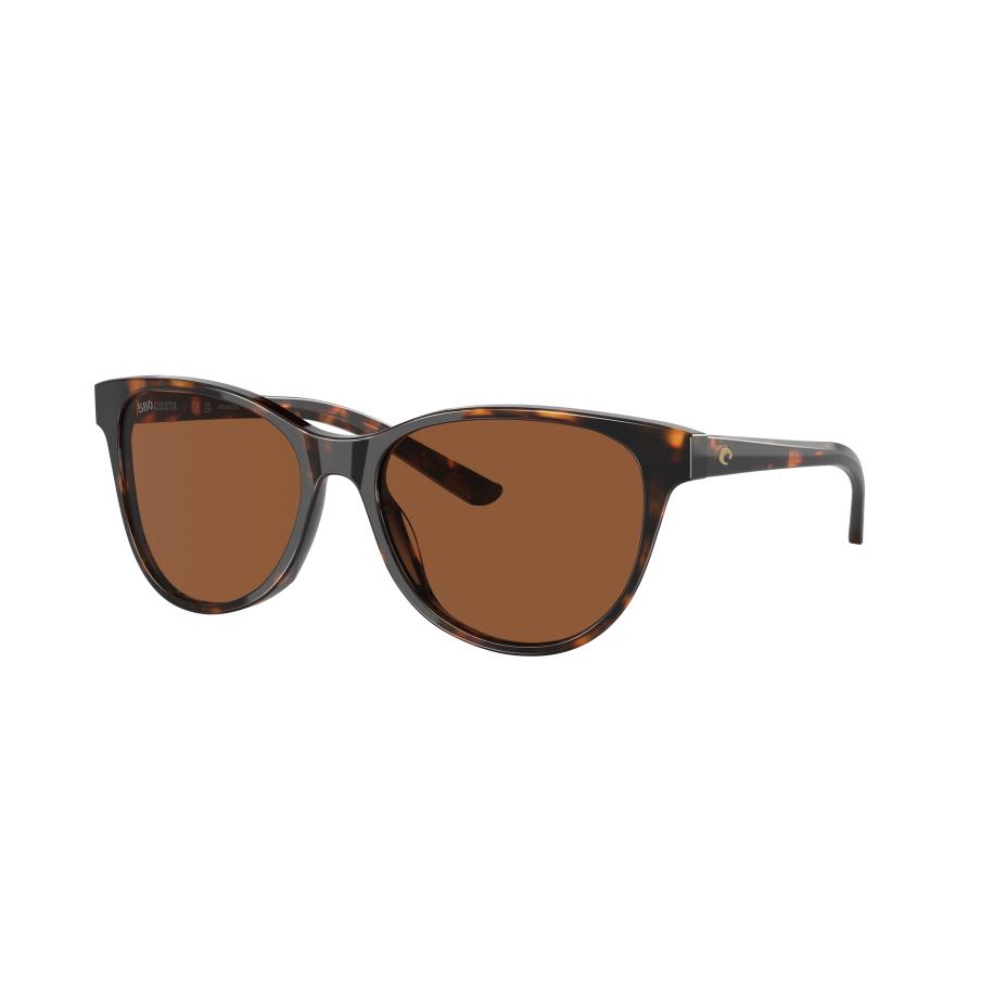 Costa Vrouwelijk Sunglass 6S2012 Catherine - Framekleur: Tortoise, Lenskleur: Koper Bruin