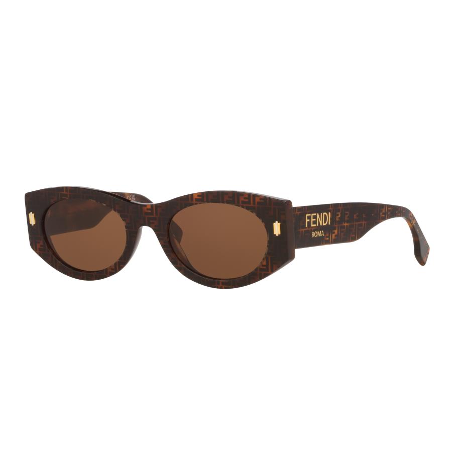 Fendi Vrouwelijk Sunglass FE40125I - Framekleur: Tortoise, Lenskleur: Bruin Bruin