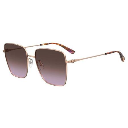 Moschino MOS072/G/S Aziatische pasvorm DDB/QR Goud Heren Zonnebril