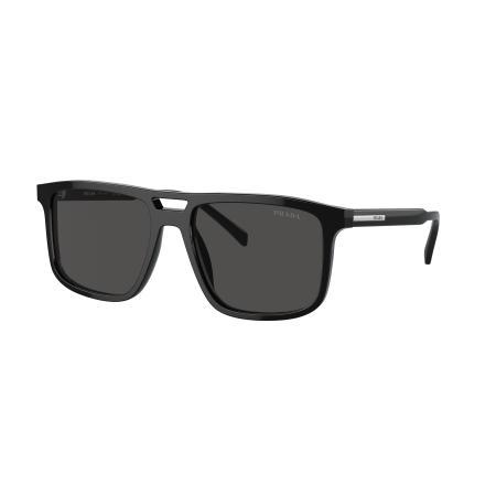 Prada Mannelijk Sunglass PR A22S - Framekleur: Zwart, Lenskleur: Donkergrijs