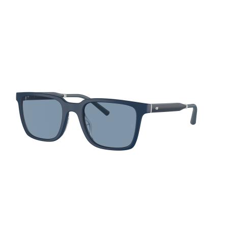 Oliver Peoples Mannelijk Sunglass OV5553SU Mr. Federer - Framekleur: Semi mat blauw as, Lenskleur: Marineblauw