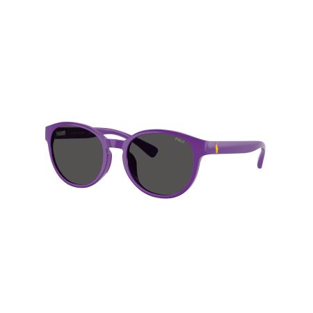 Polo Ralph Lauren Unisex Sunglass PP9509U - Framekleur: Glanzend paars, Lenskleur: Donkergrijs