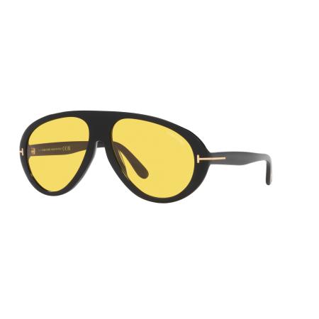 Tom Ford Mannelijk Sunglass FT0988 - Framekleur: Zwart glanzend, Lenskleur: Bruin
