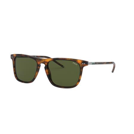 Polo Ralph Lauren Mannelijk Sunglass PH4168 - Framekleur: Glanzend Jerry Havana, Lenskleur: Flessengroen