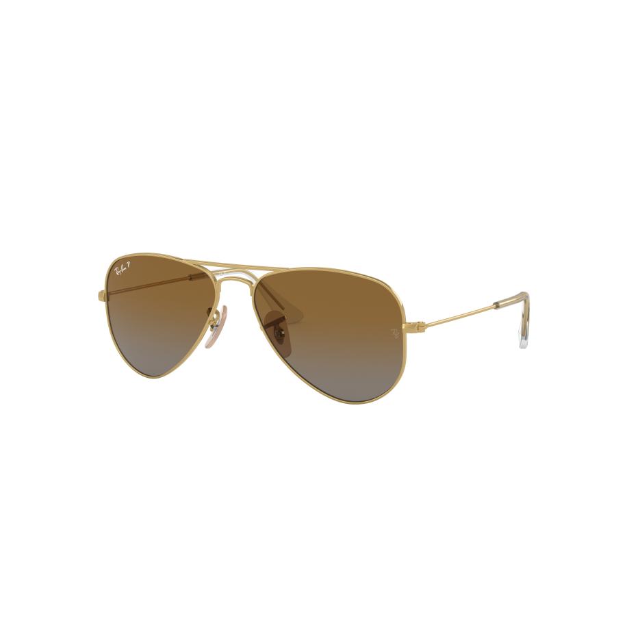 Ray-Ban Unisex Sunglass RB9506S Aviator Kids - Framekleur: Arista goud, Lenskleur: Bruin Bruin