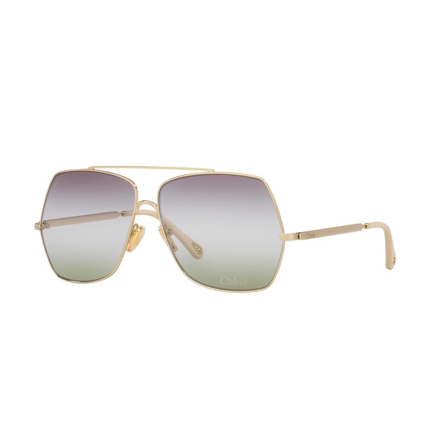 Chloé Vrouwelijk Sunglass CH0278S - Framekleur: Goud, Lenskleur: Groen Groen