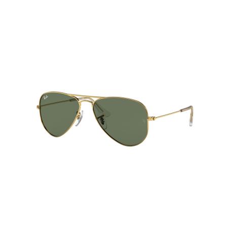 Ray-Ban Unisex Sunglass RB9506S Aviator Kids - Framekleur: Arista goud, Lenskleur: Donkergroen