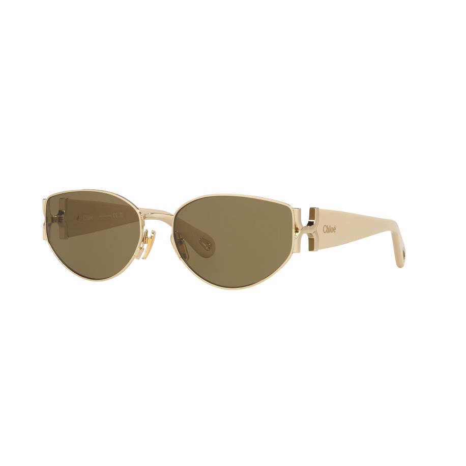 Chloé Vrouwelijk Sunglass CH0260S - Framekleur: Goud, Lenskleur: Groen Groen