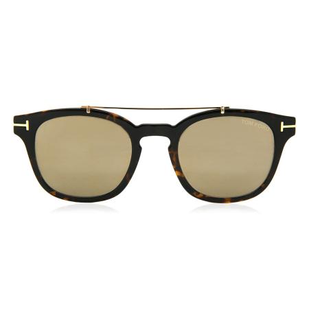 Tom Ford FT5532-B-CL Clip-On Only 52G Tortoiseshell Heren Zonnebril