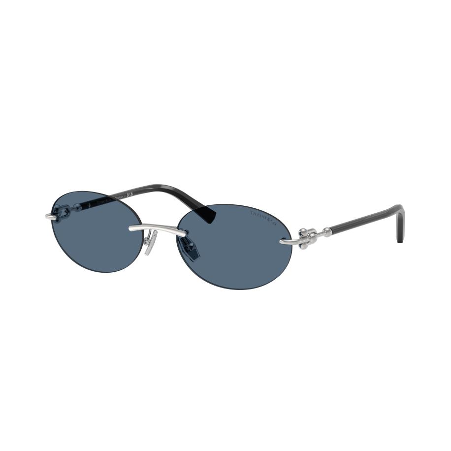 Tiffany & Co. Unisex Sunglass TF3104D - Framekleur: Zilver, Lenskleur: Donkerblauw Blauw
