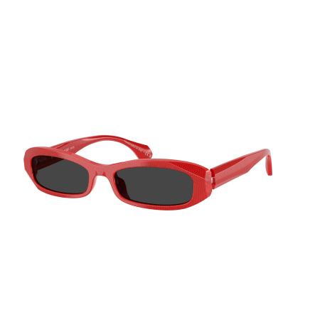 Alain Mikli Vrouwelijk Sunglass A05512 - Framekleur: Nieuw pointillé rouge, Lenskleur: Polar zwart