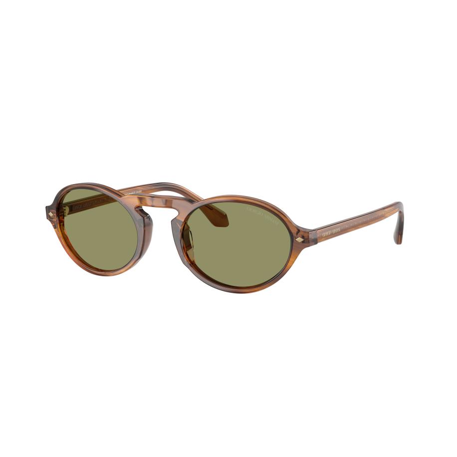 Giorgio Armani AR8219U 616314 Bruin Heren Zonnebril Groen