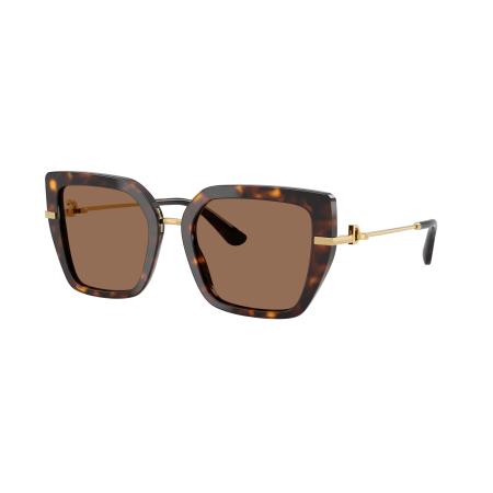 Dolce&Gabbana Vrouwelijk Sunglass DG4474 - Framekleur: Havana, Lenskleur: Donkerbruin