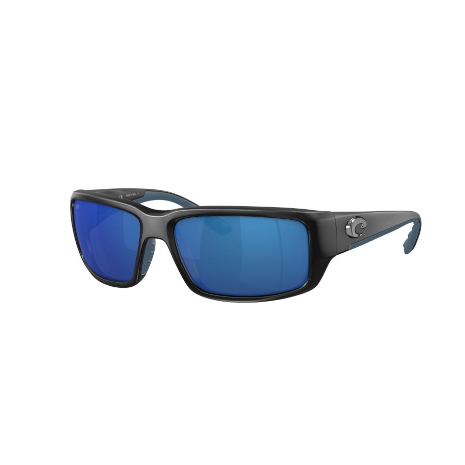 Costa Mannelijk Sunglass 6S9006 Fantail - Framekleur: Matzwart, Lenskleur: Blauw gespiegeld Blauw
