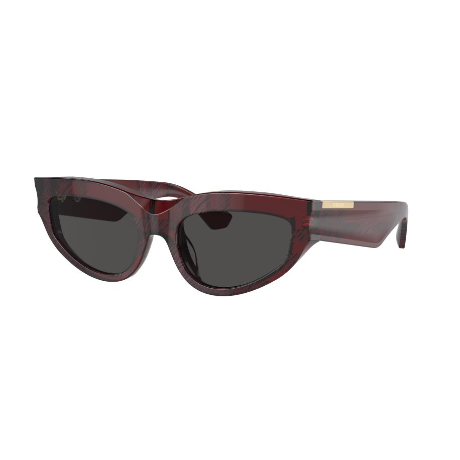 Burberry Vrouwelijk Sunglass BE4425U - Framekleur: Geruit rood, Lenskleur: Donkergrijs Grijs