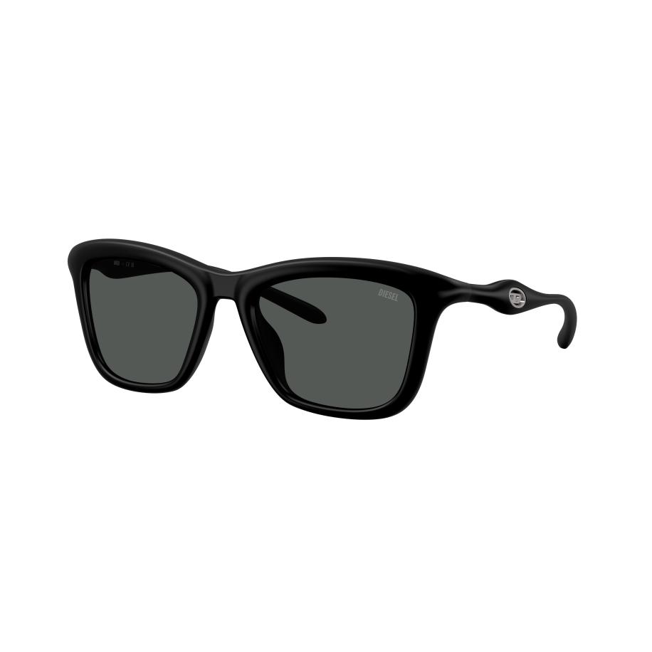 Diesel Unisex Sunglass DL3008U - Framekleur: Zwartmat, Lenskleur: Donkergrijs Grijs