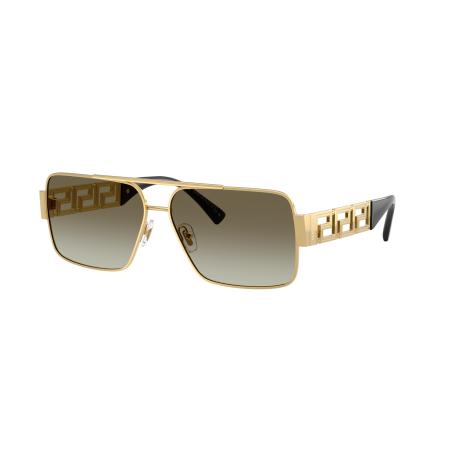 Versace Mannelijk Sunglass VE2290 - Framekleur: Goud, Lenskleur: Groen gradiënt