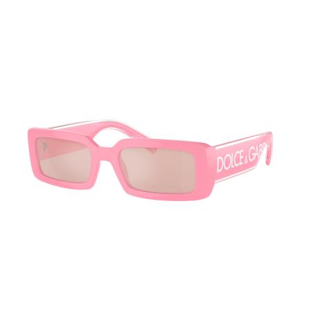 Dolce&Gabbana Vrouwelijk Sunglass DG6187 - Framekleur: Roze, Lenskleur: Lichtroze spiegelend zilver