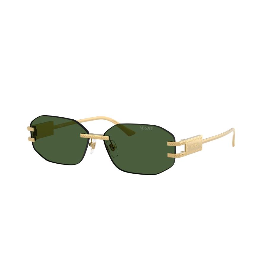 Versace Vrouwelijk Sunglass VE2274 - Framekleur: Goud, Lenskleur: Donkergroen Groen