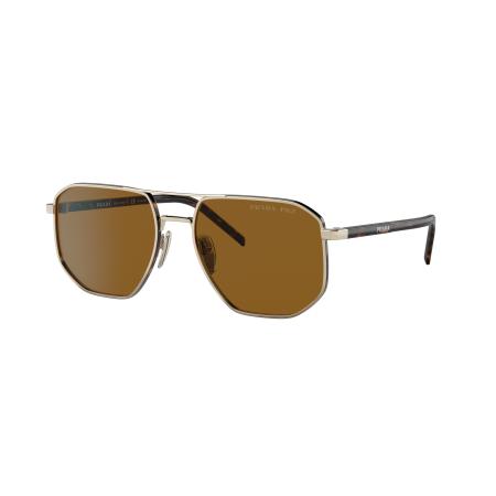 Prada Mannelijk Sunglass PR 59YS - Framekleur: Lichtgoud, Lenskleur: Polar bruin