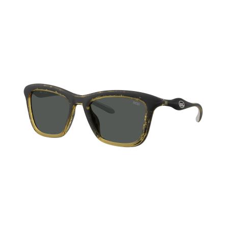 Diesel Unisex Sunglass DL3008U - Framekleur: Geel metallic, Lenskleur: Donkergrijs