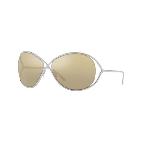 Tom Ford Vrouwelijk Sunglass Nicoletta - Framekleur: Zilver glanzend, Lenskleur: Grijs