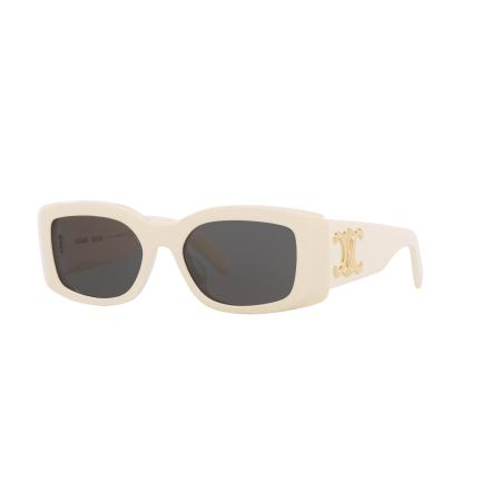 Celine Vrouwelijk Sunglass Triomphe Cl40282U - Framekleur: Ivoor, Lenskleur: Grijs
