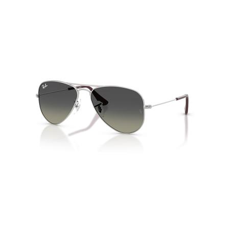 Ray-Ban Aviator Kids zonnebril Zilver montuur Grijs glazen 50-13