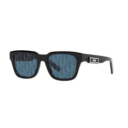 DIOR Mannelijk Sunglass DiorB23 S1I - Framekleur: Zwart, Lenskleur: Blauw