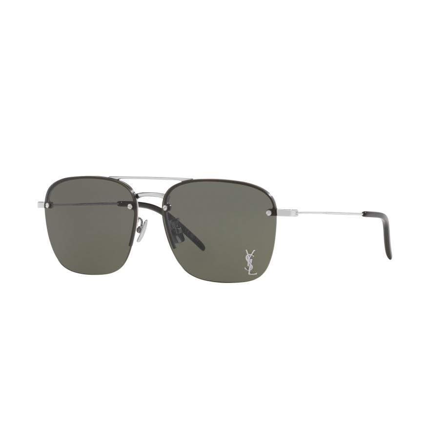 Saint Laurent Vrouwelijk Sunglass SL 309 M - Framekleur: Zilver glanzend, Lenskleur: Grijs Grijs