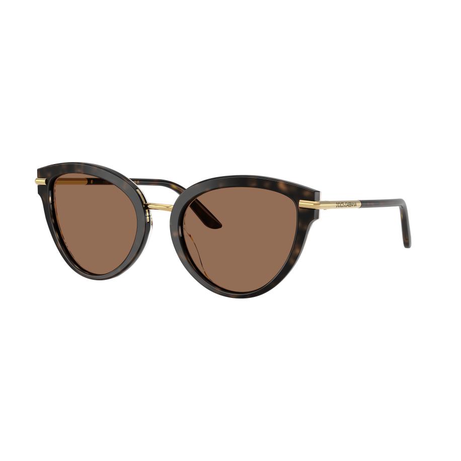 Dolce&Gabbana Vrouwelijk Sunglass DG4492 - Framekleur: Havana op wit barrow, Lenskleur: Donkerbruin Bruin