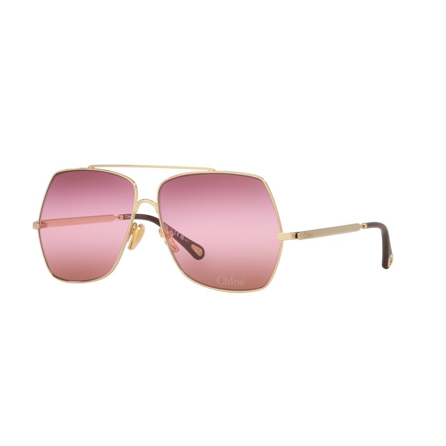 Chloé Vrouwelijk Sunglass CH0278S - Framekleur: Goud, Lenskleur: Rood Rood