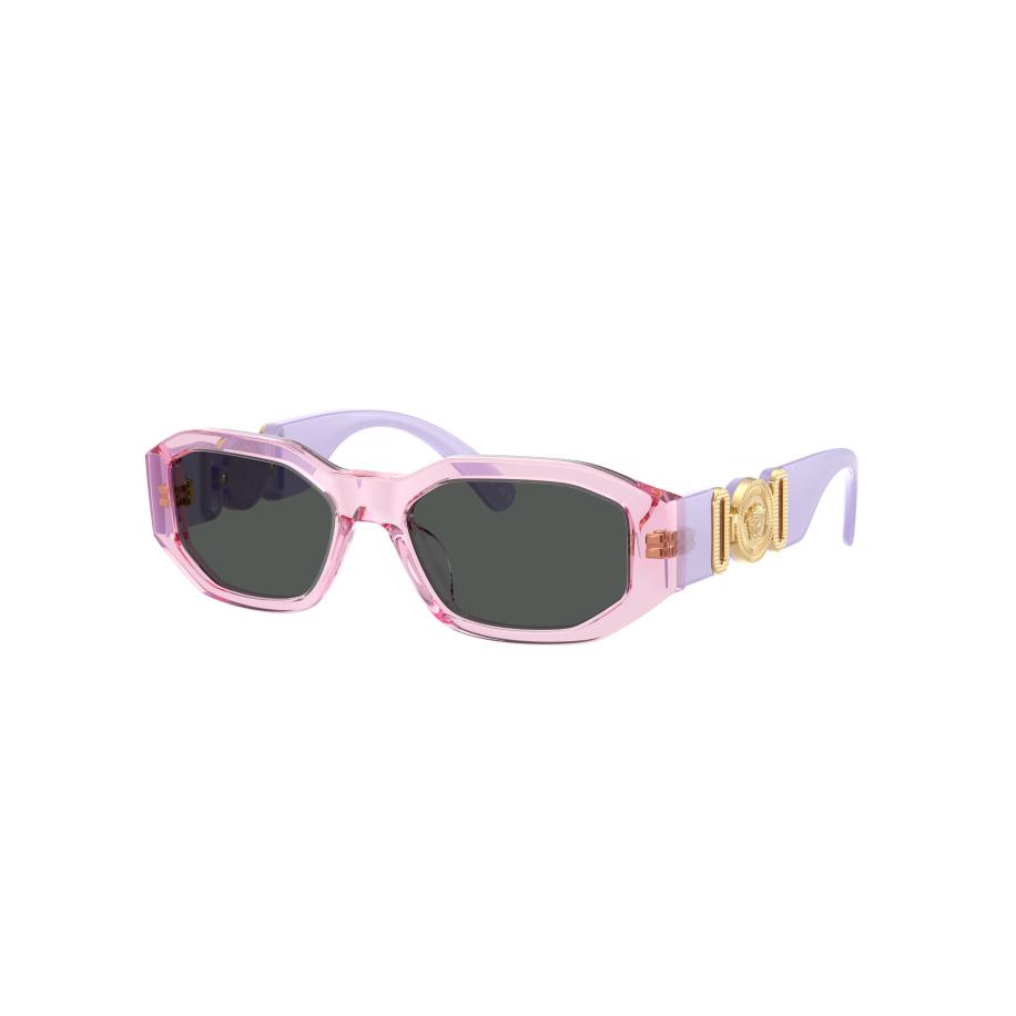 Versace Unisex Sunglass VK4429U - Framekleur: Transparant lavendel, Lenskleur: Donkergrijs Grijs