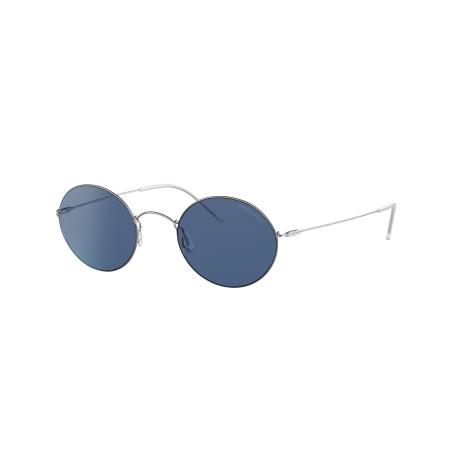 Giorgio Armani Mannelijk Sunglass AR6115T - Framekleur: Grijs, Lenskleur: Donkerblauw