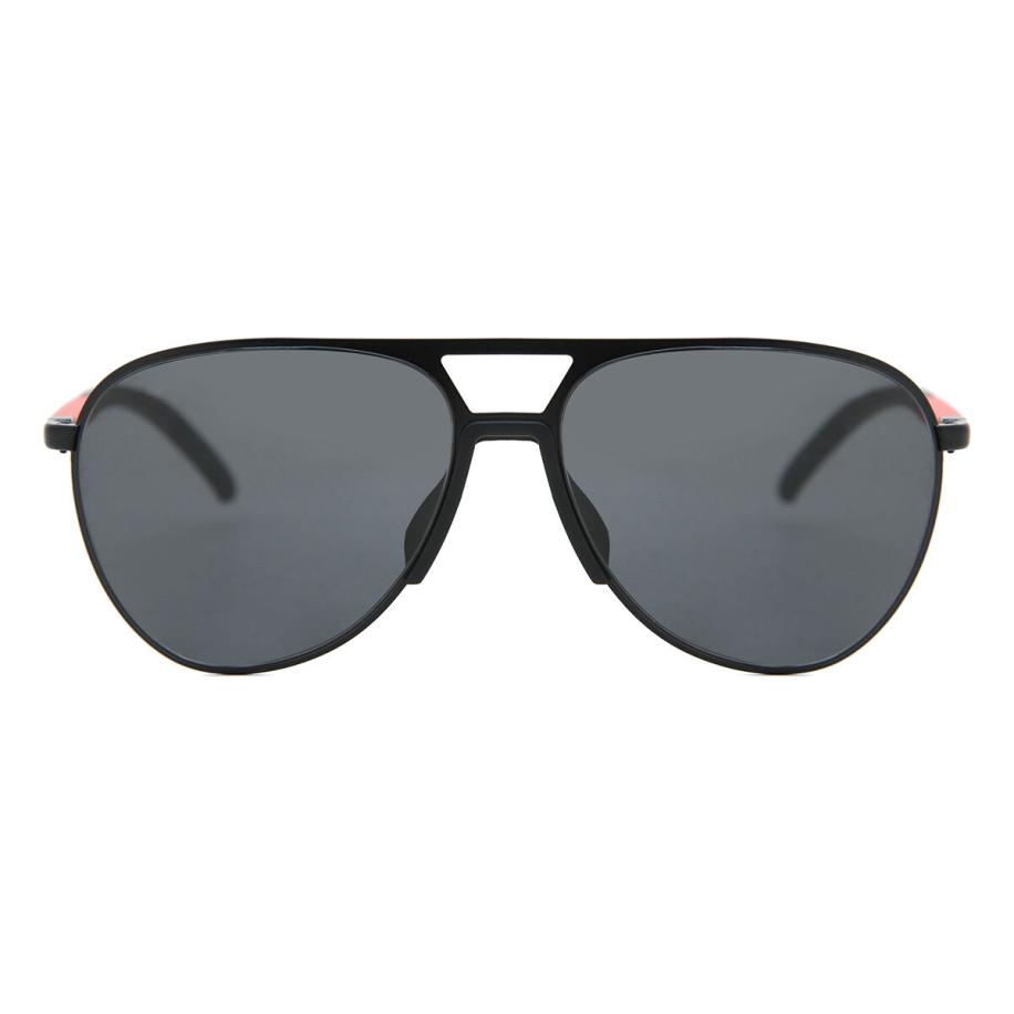 Prada Linea Rossa PS51XS 1BO06L Zwart Heren Zonnebril Grijs