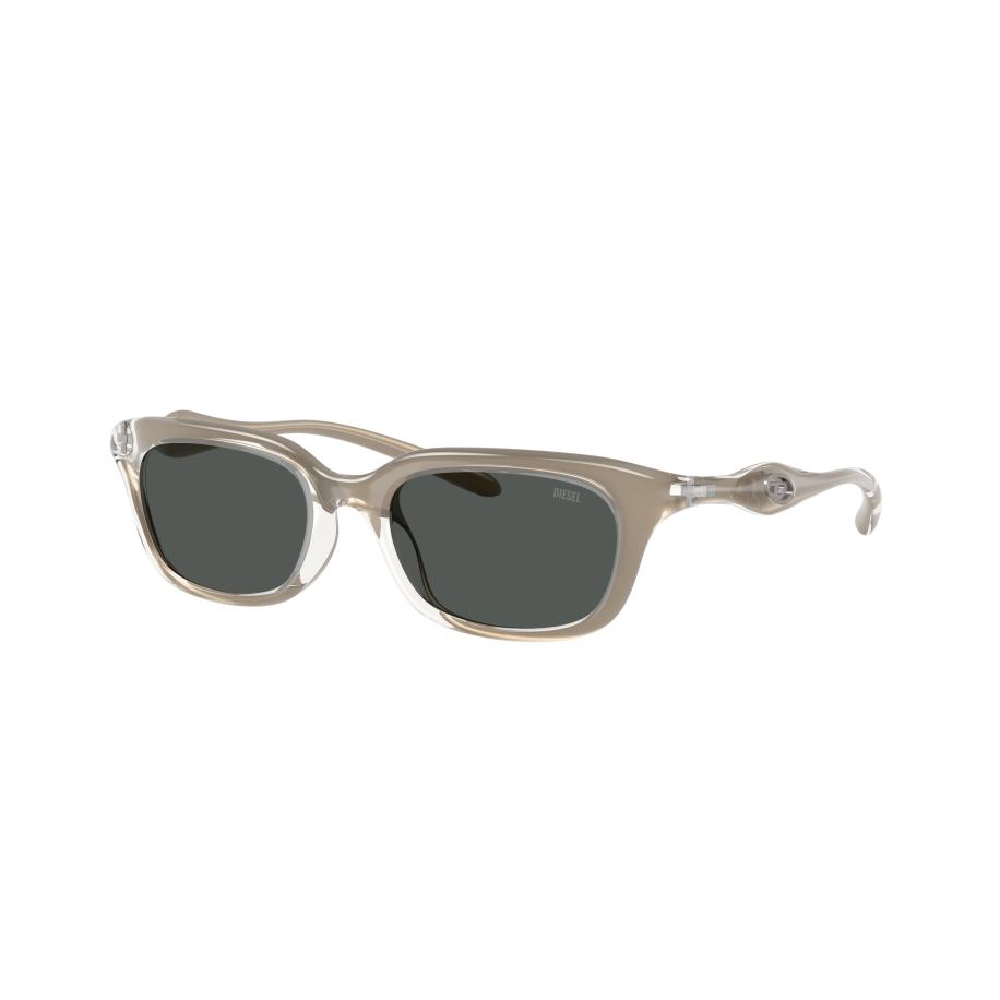 Diesel Unisex Sunglass DL3013U - Framekleur: Crystal/Green, Lenskleur: Donkergrijs Grijs