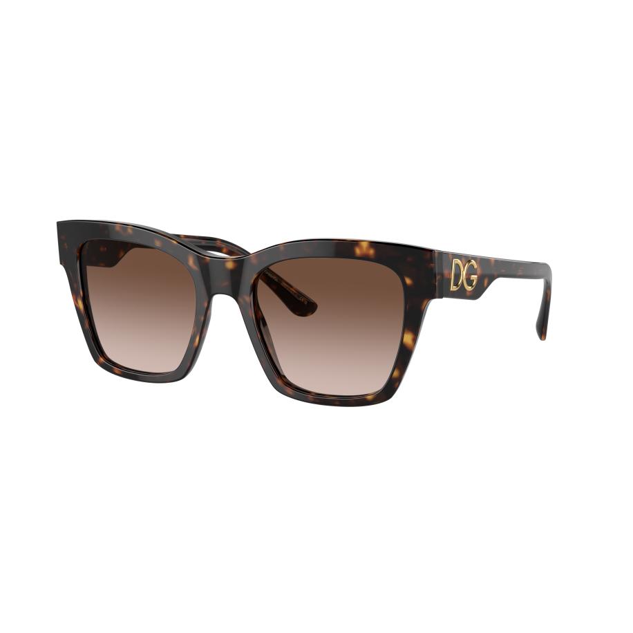Dolce&Gabbana Vrouwelijk Sunglass DG4384 - Framekleur: Havana, Lenskleur: Gradiënt bruin Bruin