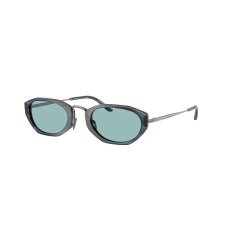 Giorgio Armani Mannelijk Sunglass AR8242 - Framekleur: Striped Smoke, Lenskleur: Blauw