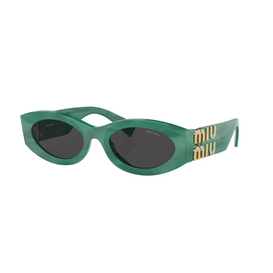 Miu Miu Vrouwelijk Sunglass MU 11WS - Framekleur: Groen, Lenskleur: Donkergrijs Grijs