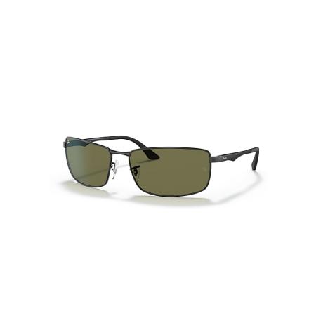 Ray-Ban Rb3498 zonnebril Zwart montuur Groen glazen Gepolariseerd 64-17