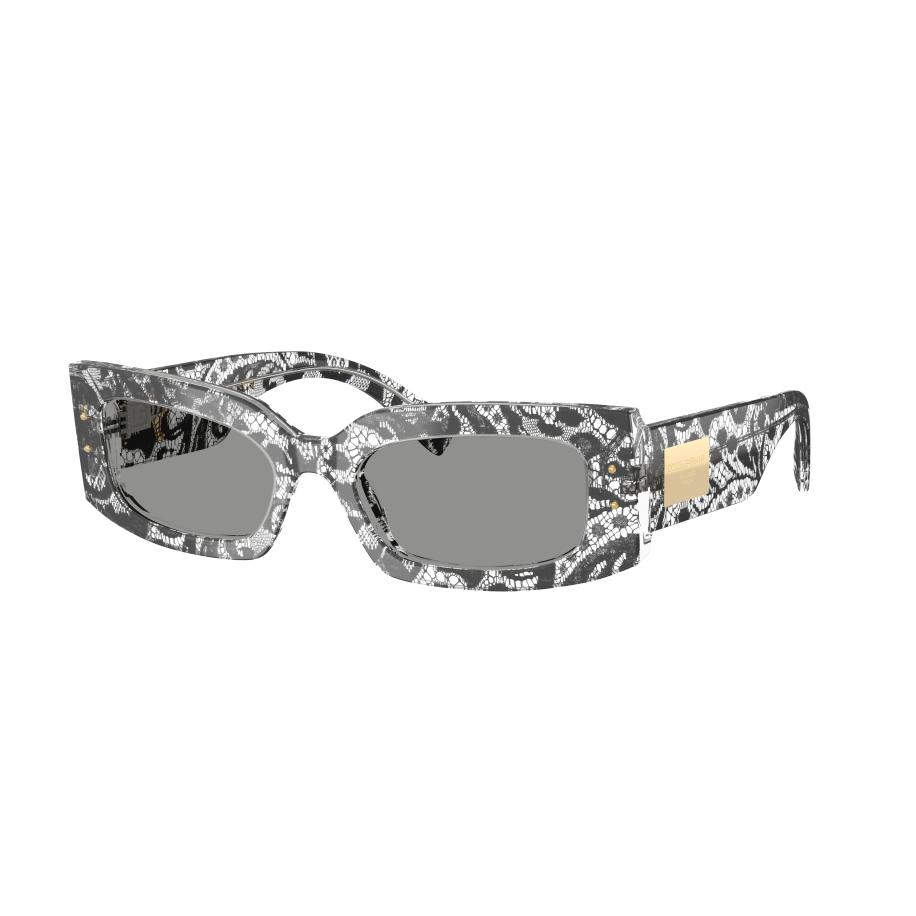 Dolce&Gabbana Vrouwelijk Sunglass DG4479 - Framekleur: Zwart kant, Lenskleur: Grijs Grijs
