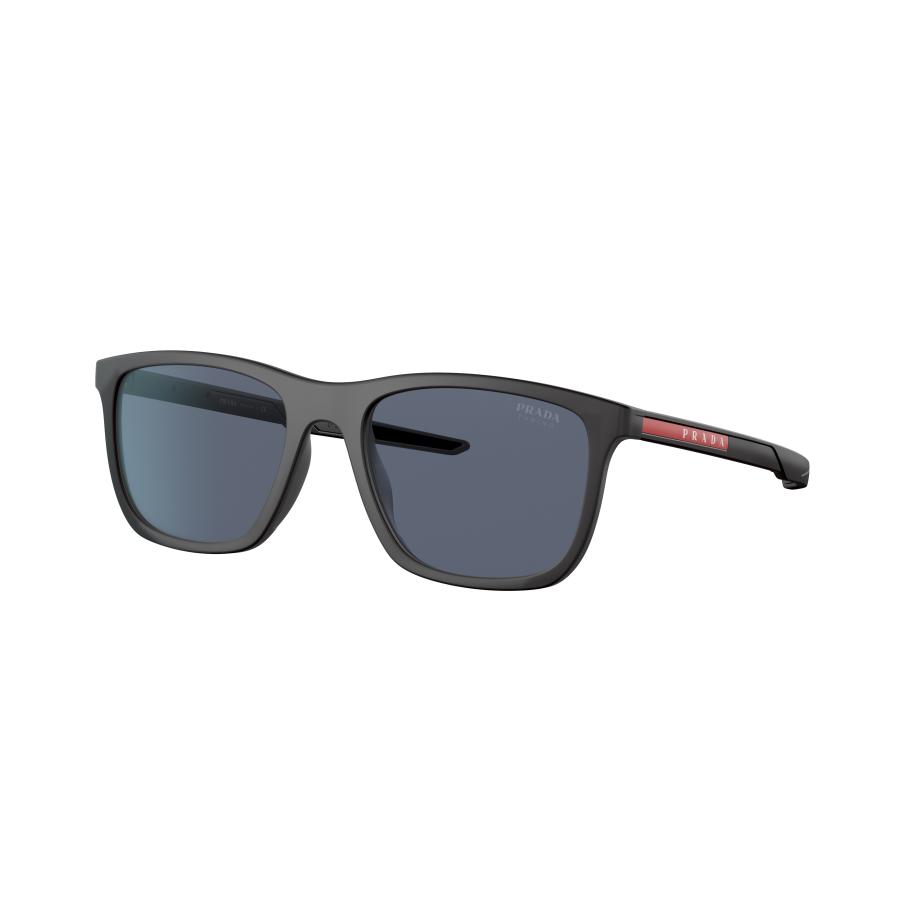 Prada Linea Rossa Mannelijk Sunglass PS 10WS - Framekleur: Zwart rubber, Lenskleur: Blauw Blauw