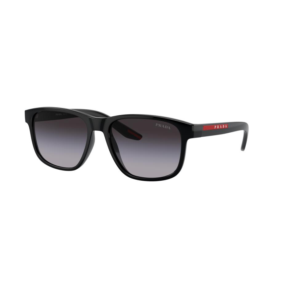 Prada Linea Rossa Mannelijk Sunglass PS 6YS - Framekleur: Zwart, Lenskleur: Grijs Gradiënt Grijs