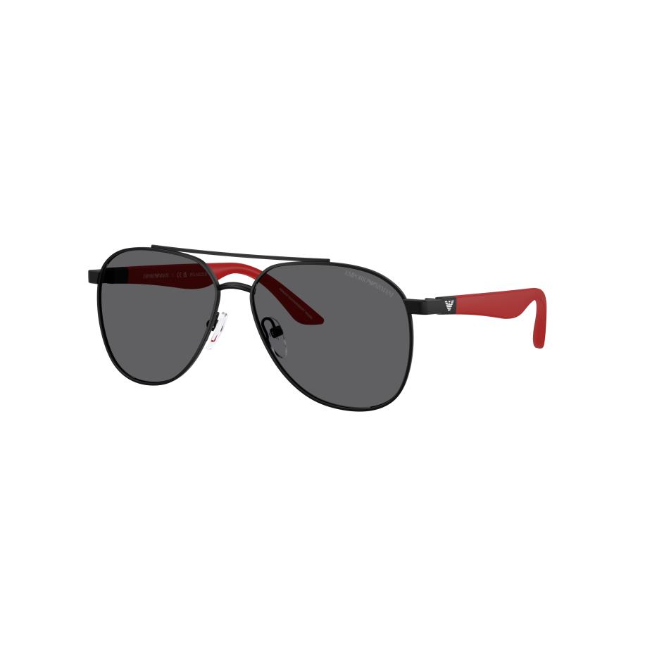 Emporio Armani Unisex Sunglass EK2001 - Framekleur: Matzwart, Lenskleur: Grijs Polar Grijs