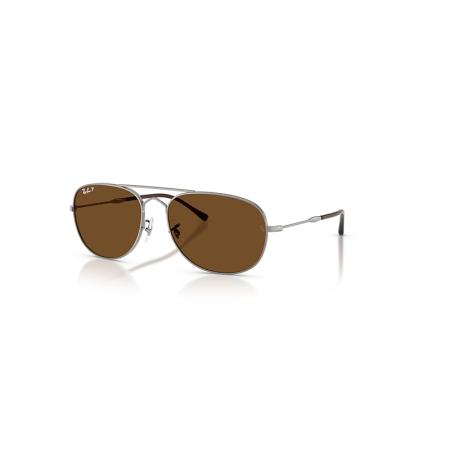 Ray-Ban Bain Bridge zonnebril Staalgrijs montuur Bruin glazen Gepolariseerd 60-17